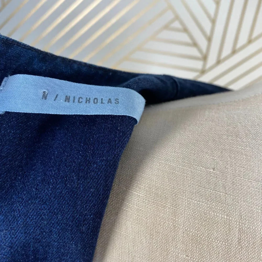 N/Nicholas‎ Denim Flare Side Sleeveless Dress Blue - Picture 10 of 12